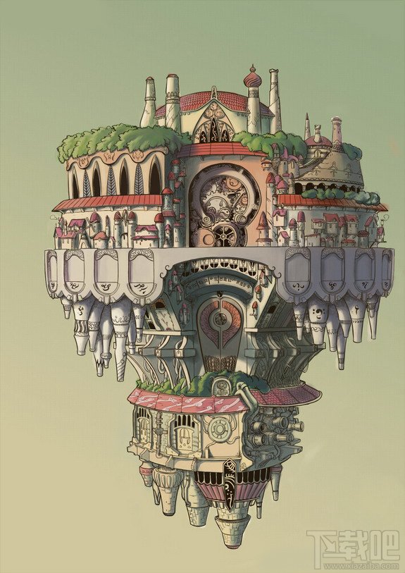 漫画上色技法 SAI绘图软件轻松画城堡