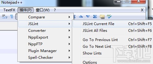 在notepad++中使用jslint检查javascript代码错误