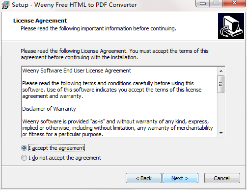 Weeny Free HTML to PDF Converter截图